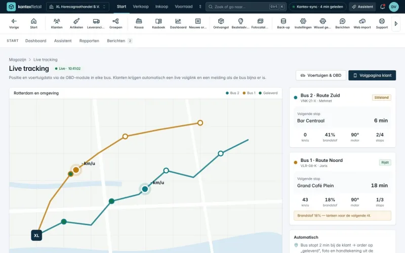 Live-Tracking von Lieferwagen und Lieferungen